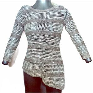INC Light Woven Asymmetrical Sweater With Sequins